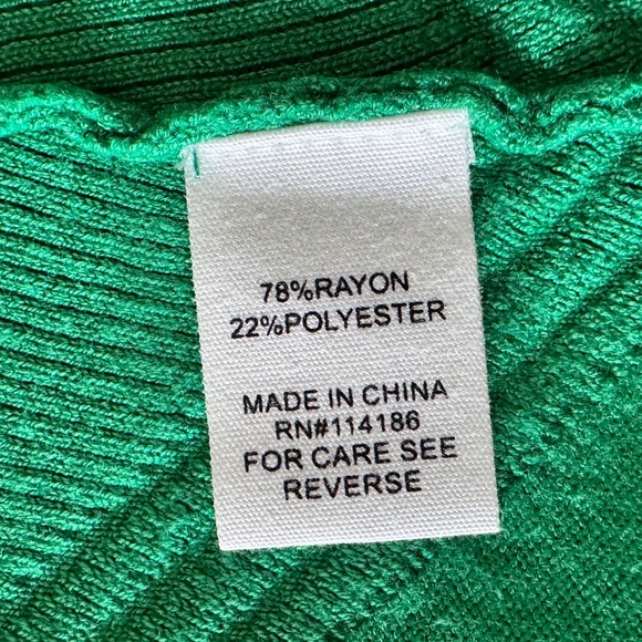 💙 89th + Madison Green Open Front Cardigan – XL – Ribbed Knit Office Basic - Picture 8 of 12